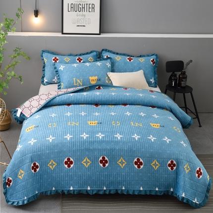 91家纺网 家纺一手货源 找家纺 雨洋家纺 2025新款水晶绒床盖 律动