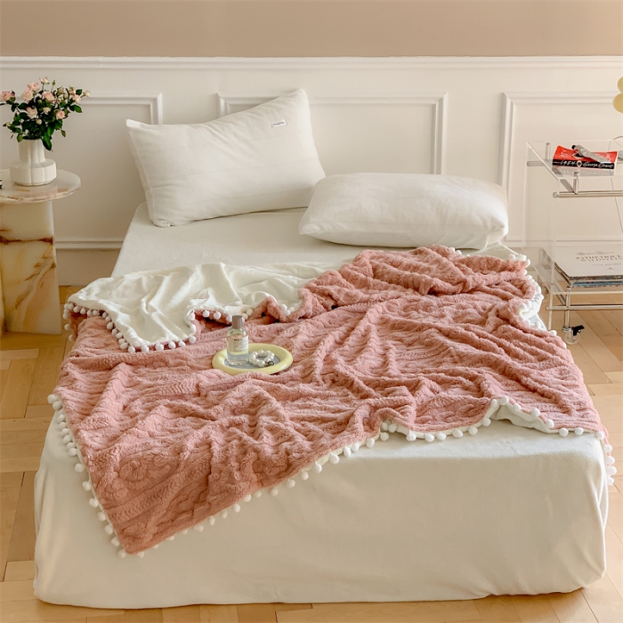 91家纺网 家纺一手货源 找家纺 （总）洋铭区 2022新款a版舒棉绒b版牛奶绒毯子-糖豆系列