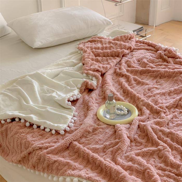 91家纺网 家纺一手货源 找家纺 （总）洋铭区 2022新款a版舒棉绒b版牛奶绒毯子-糖豆系列