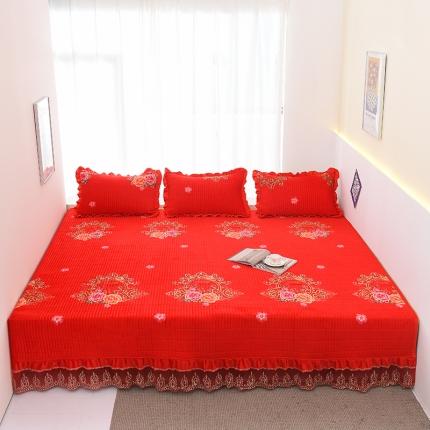 91家纺网 家纺一手货源 找家纺 雨洋家纺 2025新款炕垫水晶绒床盖大炕盖 富贵花开