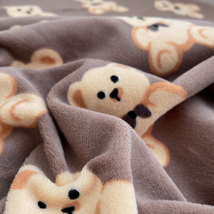 91家纺网 家纺一手货源 找家纺 航途席业 20263新款软绵绵牛奶绒羊羔绒毛毯 韩国熊咖