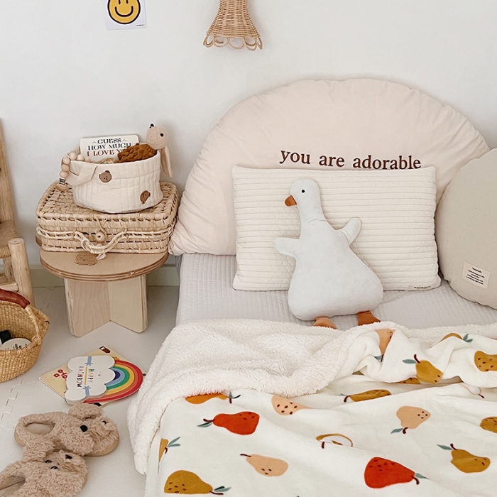 91家纺网 家纺一手货源 找家纺 航途席业 2023新款软绵绵牛奶绒羊羔绒毛毯 梨子