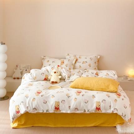 91家纺网 家纺一手货源 找家纺 （总）时光里 230g正宗全消光印花牛奶绒迪士尼系列单被套