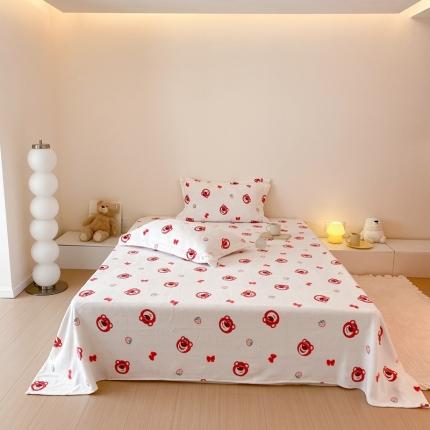 91家纺网 家纺一手货源 找家纺 （总）时光里 230g正宗全消光印花牛奶绒迪士尼系列单床单