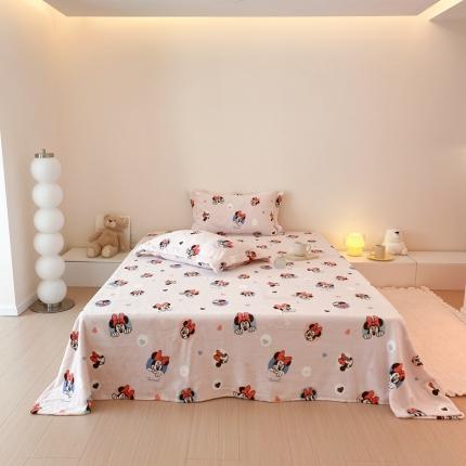 91家纺网 家纺一手货源 找家纺 （总）时光里 230g正宗全消光印花牛奶绒迪士尼系列单床单