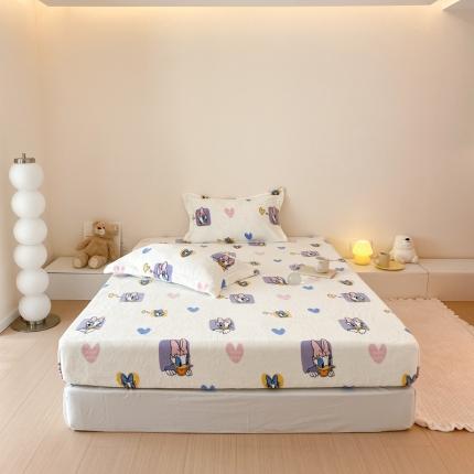 91家纺网 家纺一手货源 找家纺 （总）时光里 230g正宗全消光印花牛奶绒迪士尼系列单床笠