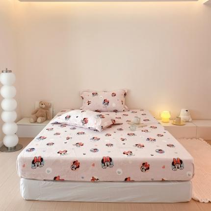 91家纺网 家纺一手货源 找家纺 （总）时光里 230g正宗全消光印花牛奶绒迪士尼系列单床笠