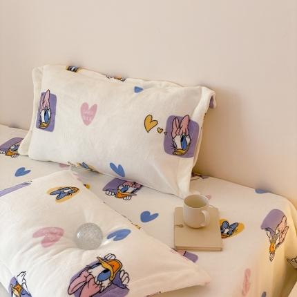 91家纺网 家纺一手货源 找家纺 （总）时光里 230g正宗全消光印花牛奶绒迪士尼系列单品枕套