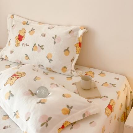 91家纺网 家纺一手货源 找家纺 （总）时光里 230g正宗全消光印花牛奶绒迪士尼系列单品枕套