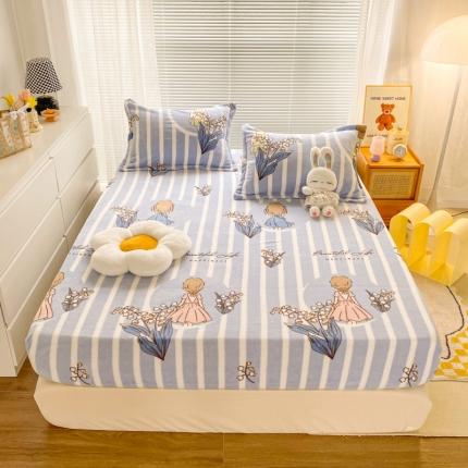 91家纺网 家纺一手货源 找家纺 （总）佰亿莱 2024新款 直播爆款高克重牛奶绒床笠三件套