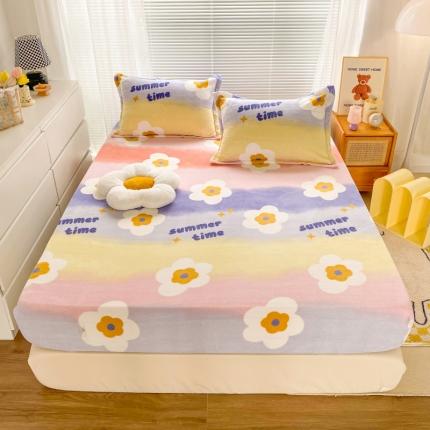 91家纺网 家纺一手货源 找家纺 （总）佰亿莱 2024新款 直播爆款高克重牛奶绒床笠三件套