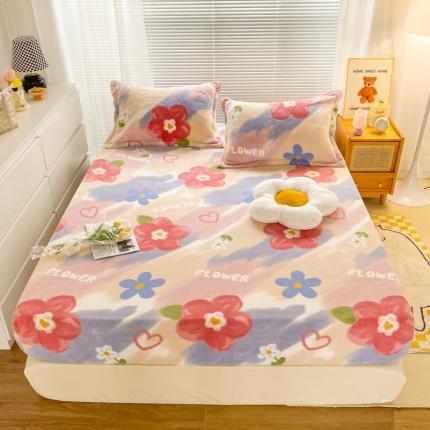 91家纺网 家纺一手货源 找家纺 （总）佰亿莱 2024新款 直播爆款高克重牛奶绒床笠三件套