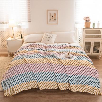 91家纺网 家纺一手货源 找家纺 （总）畅畅家纺 2022新款新款色织牛奶绒多功能毛毯