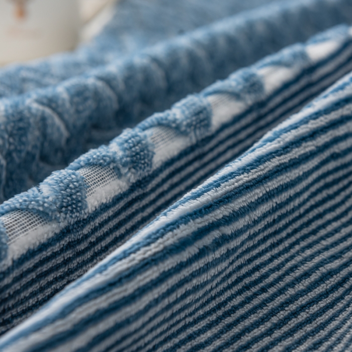 91家纺网 家纺一手货源 找家纺 畅畅家纺 2022新款新款色织牛奶绒多功能毛毯 条纹麦穗