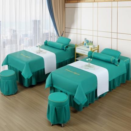 贝织梦2022新款魅如初荷兰棉美容床罩系列多件套 魅如初-绿