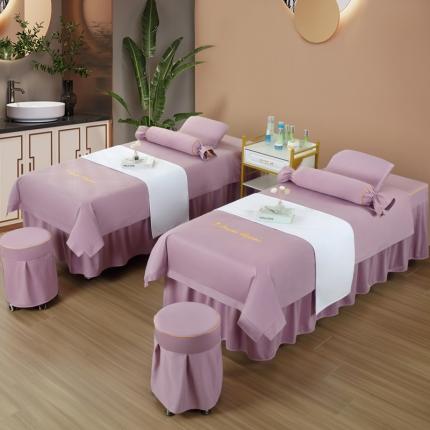 贝织梦2022新款魅如初荷兰棉美容床罩系列多件套 魅如初-紫