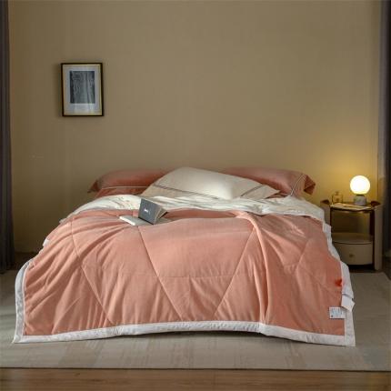 91家纺网 家纺一手货源 找家纺 2022新款加厚三层太空毯双面牛奶绒毛毯珊瑚绒毯法兰绒毯子1