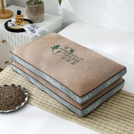 91家纺网 家纺一手货源 找家纺 总织布人 2022新款荞麦枕棉麻艾草药包养生荞麦助眠枕头枕芯