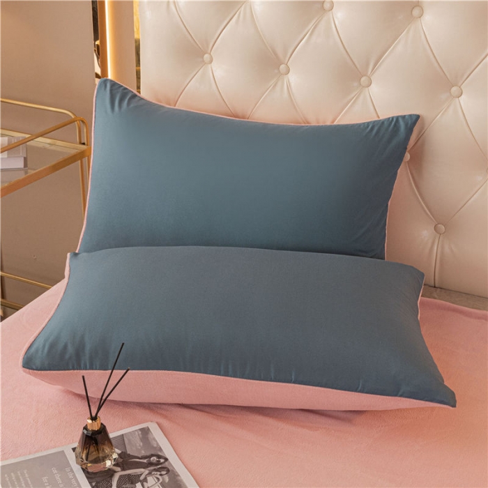 91家纺网 家纺一手货源 找家纺 （总）古吉梦 2022新款高克重牛奶绒双色床单床笠款四件套