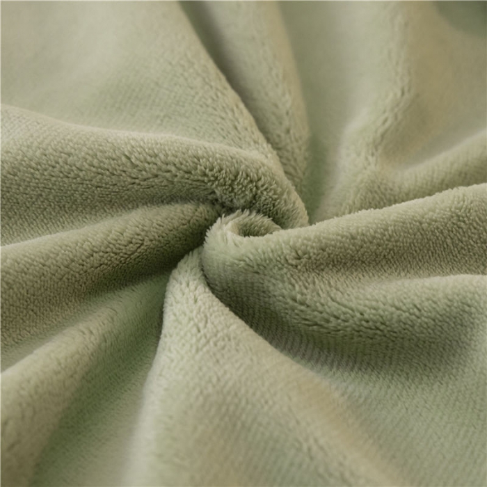 91家纺网 家纺一手货源 找家纺 古吉梦高克重牛奶绒双色床单床笠款四件套 纯色棉绒-奶黄+果绿