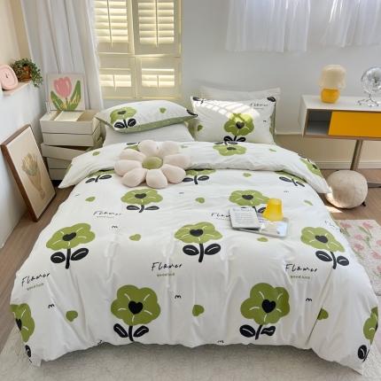 91家纺网 家纺一手货源 找家纺 （床笠不退换）全棉13372遇见系列 绿色心情