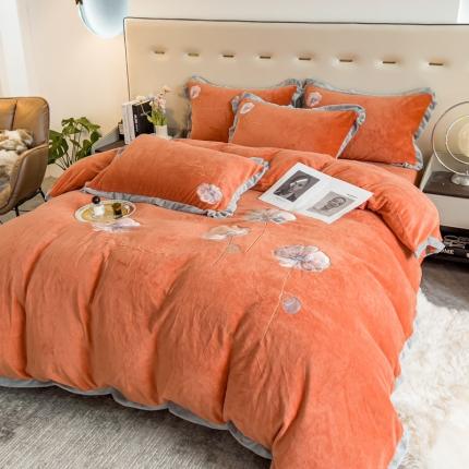 91家纺网 家纺一手货源 找家纺 （总）可以家居 2022新款牛奶绒四件套-祖马珑艾妮系列