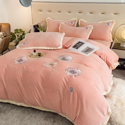 91家纺网 家纺一手货源 找家纺 （总）可以家居 2022新款牛奶绒四件套-祖马珑艾妮系列