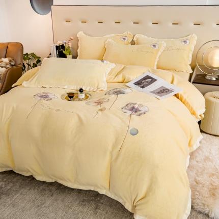 91家纺网 家纺一手货源 找家纺 （总）可以家居 2022新款牛奶绒四件套-祖马珑艾妮系列