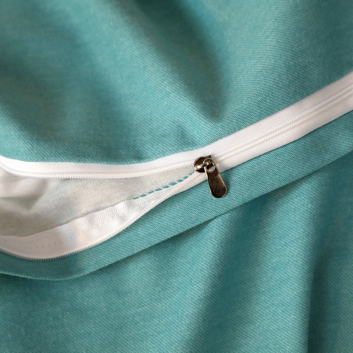 91家纺网 家纺一手货源 找家纺 晶缦家纺 2022新款加厚全棉纯色生态磨毛多规格四件套 纯依-豆绿