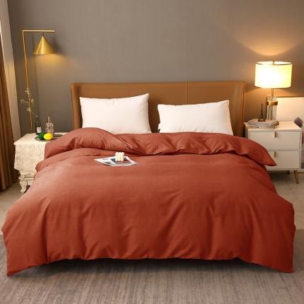 91家纺网 家纺一手货源 找家纺 （总）2024新款加厚纯棉全棉纯色生态磨毛多规格单品单被套单件素色被罩