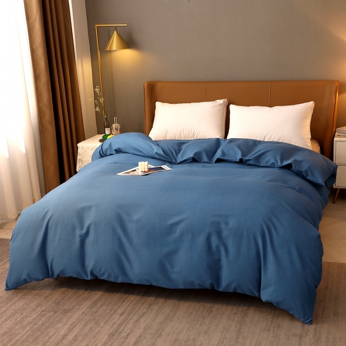 91家纺网 家纺一手货源 找家纺 （总）2024新款加厚纯棉全棉纯色生态磨毛多规格单品单被套单件素色被罩