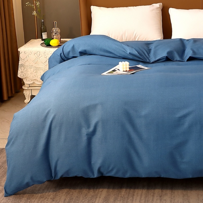 91家纺网 家纺一手货源 找家纺 （总）2024新款加厚纯棉全棉纯色生态磨毛多规格单品单被套单件素色被罩