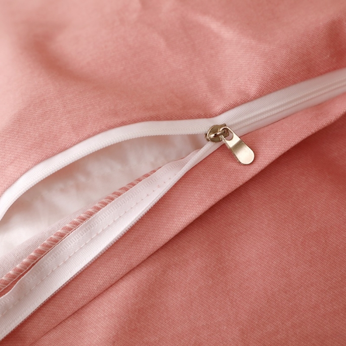 91家纺网 家纺一手货源 找家纺 晶缦家纺 2022新款加厚全棉纯色生态磨毛多规格单被套 纯依-粉玉