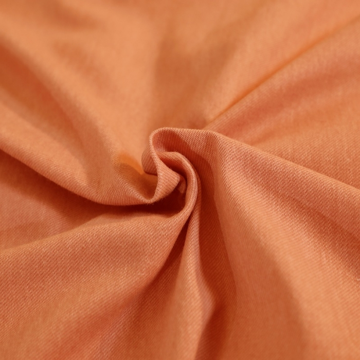 91家纺网 家纺一手货源 找家纺 晶缦家纺 2022新款加厚全棉纯色生态磨毛多规格单被套 纯依-时尚桔