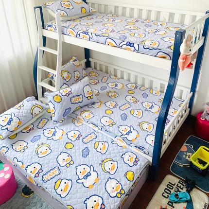 91家纺网 家纺一手货源 找家纺 小虾米 2022新款上下床牛奶绒夹棉床笠 小黄鸭