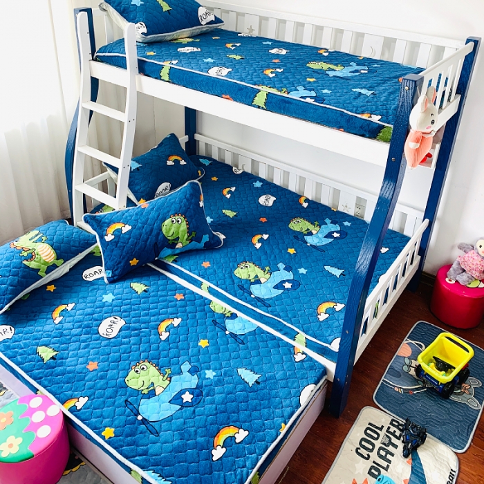 91家纺网 家纺一手货源 找家纺 （总）小虾米 2022新款上下床牛奶绒夹棉床笠