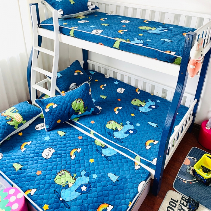 91家纺网 家纺一手货源 找家纺 （总）小虾米 2022新款上下床牛奶绒夹棉床笠