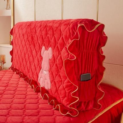 91家纺网 家纺一手货源 找家纺 （总）屹成家纺 2024新款水晶绒床头罩-小熊款