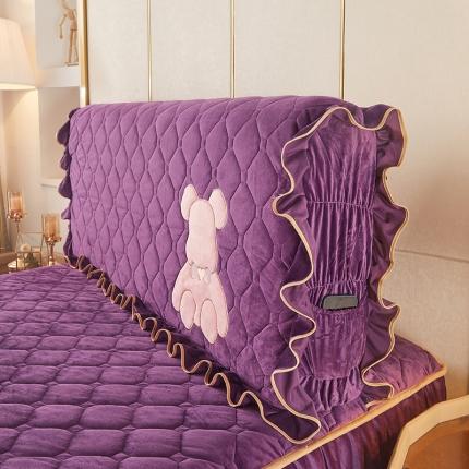 91家纺网 家纺一手货源 找家纺 （总）屹成家纺 2024新款水晶绒床头罩-小熊款