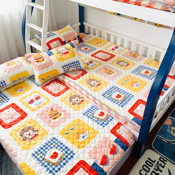 91家纺网 家纺一手货源 找家纺 小虾米 2022新款上下床牛奶绒夹棉床笠 生日派对