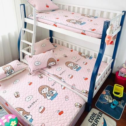 小虾米 2022新款上下床牛奶绒夹棉床笠 童年女孩