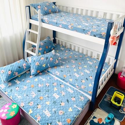 小虾米 2022新款上下床牛奶绒夹棉床笠 温馨小鹿