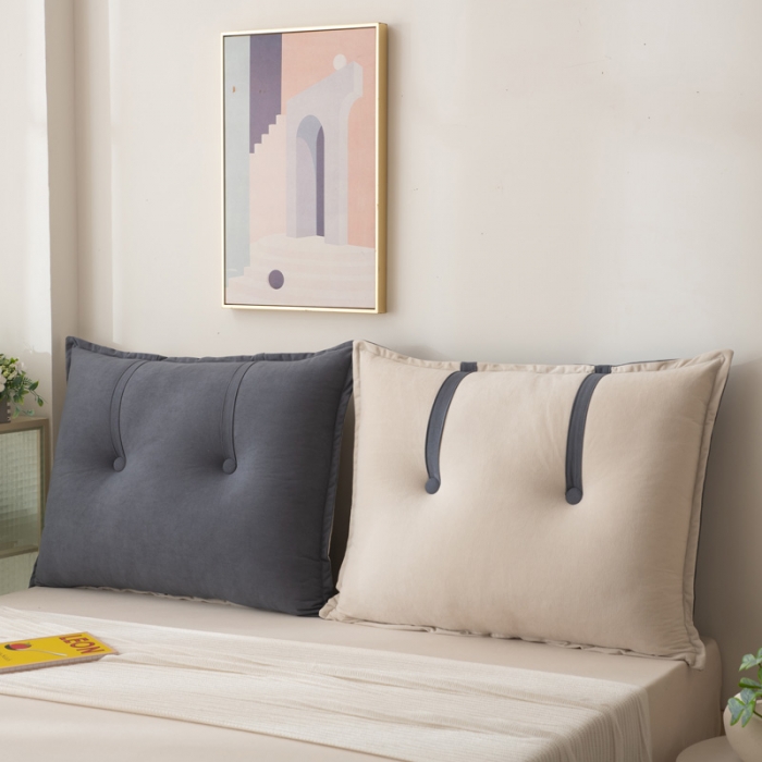 91家纺网 家纺一手货源 找家纺 美达人 2022新款雪尼绒AB面双色靠背 珈灰