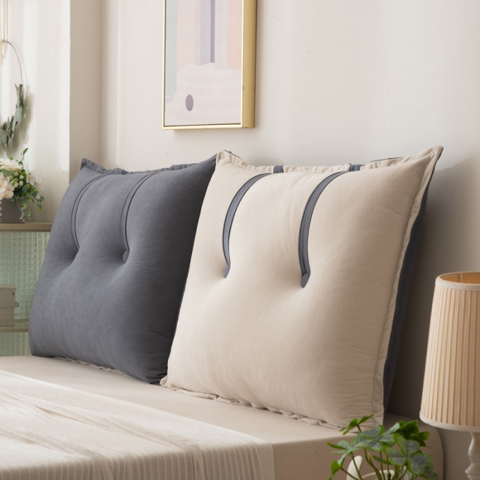 91家纺网 家纺一手货源 找家纺 美达人 2022新款雪尼绒AB面双色靠背 珈灰