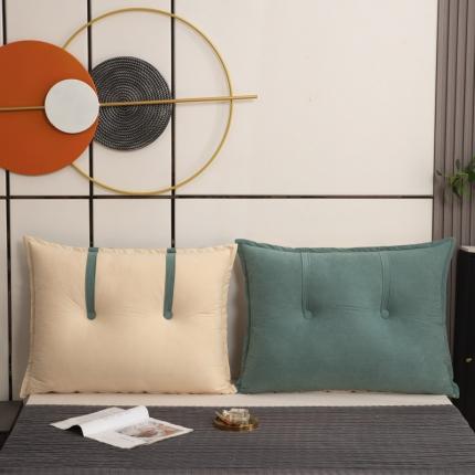 91家纺网 家纺一手货源 找家纺 美达人 2022新款富贵绒双色双面靠背 浅绿