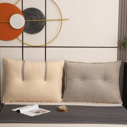 91家纺网 家纺一手货源 找家纺 美达人 2022新款富贵绒双色双面靠背 银灰色