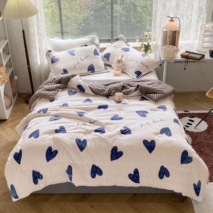 91家纺网 家纺一手货源 找家纺 （总）苹果星家纺 2022新款牛奶绒豆豆绒大豆被子被芯