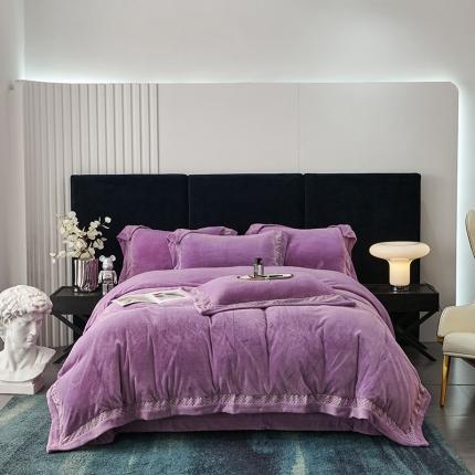 91家纺网 家纺一手货源 找家纺 （总）时亿 2022新款260g雪融绒四件套-爱丁堡