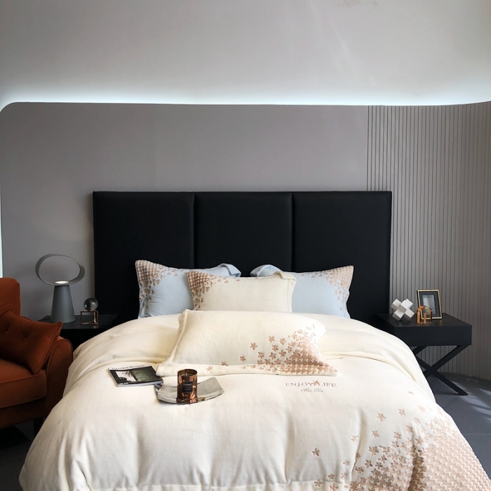 91家纺网 家纺一手货源 找家纺 馨蕊 2022新款秋冬轻奢煦暖绒系列-千鸟格 千鸟格-元气白桃