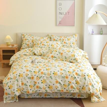 91家纺网 家纺一手货源 找家纺 （总）启优家纺12868全棉四件套床单款纯棉四件套